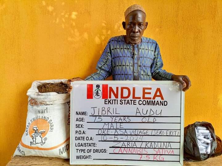 NDLEA Arrests 75-year-old Grandpa in Ekiti, 70-year-old Grandma In Benue For Illicit Drugs