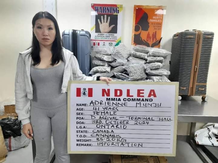 Canadian Lady Bags 11 Years Imprisonment for Importing Illicit Drug into Nigeria