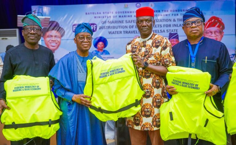 Oyetola Leads Distribution of Life Jackets In Bayelsa