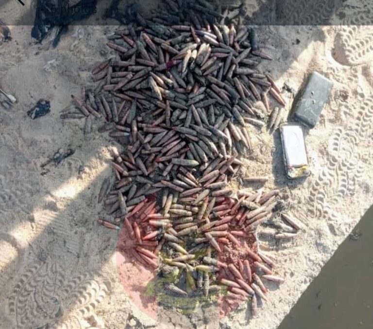 Troops Recover Large Cache Of 12.7mm Ammunition Warheads In Sustained Operations